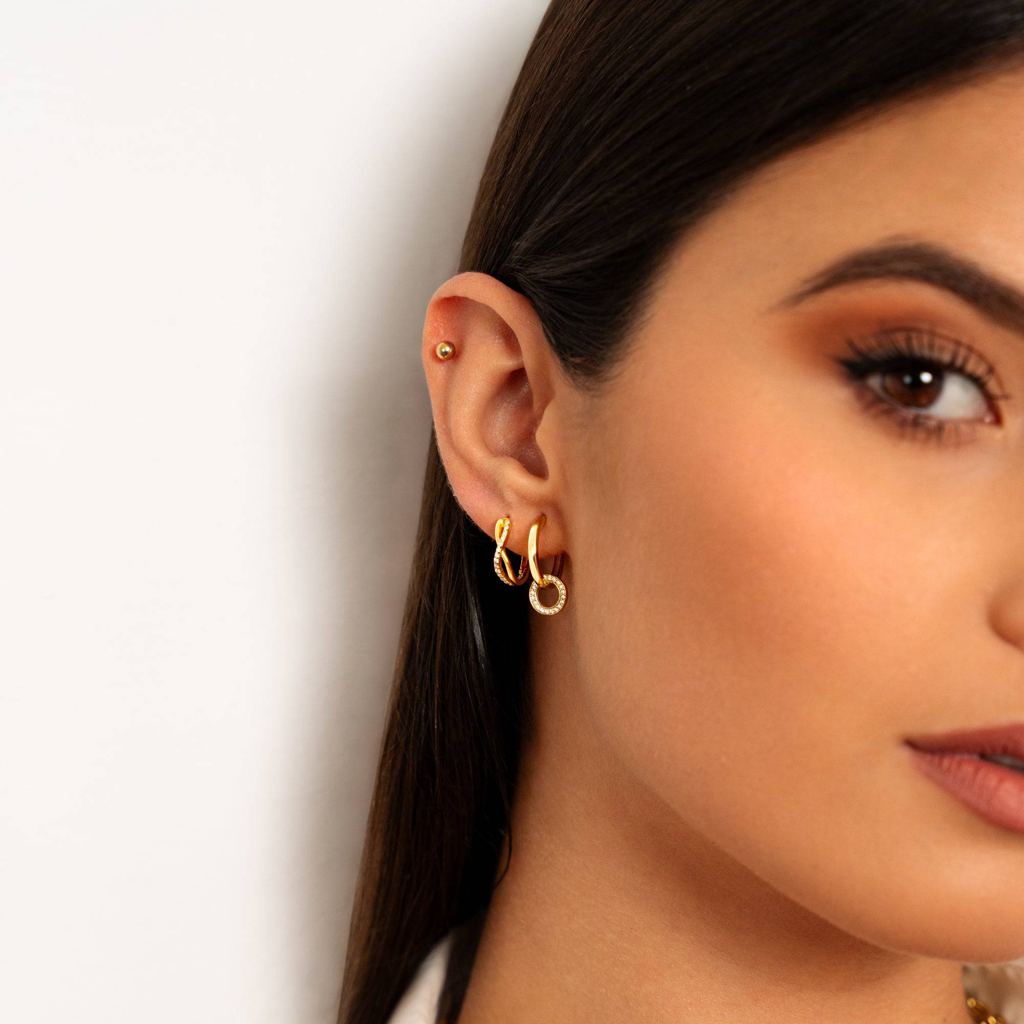 Interlocking Hoop Earrings