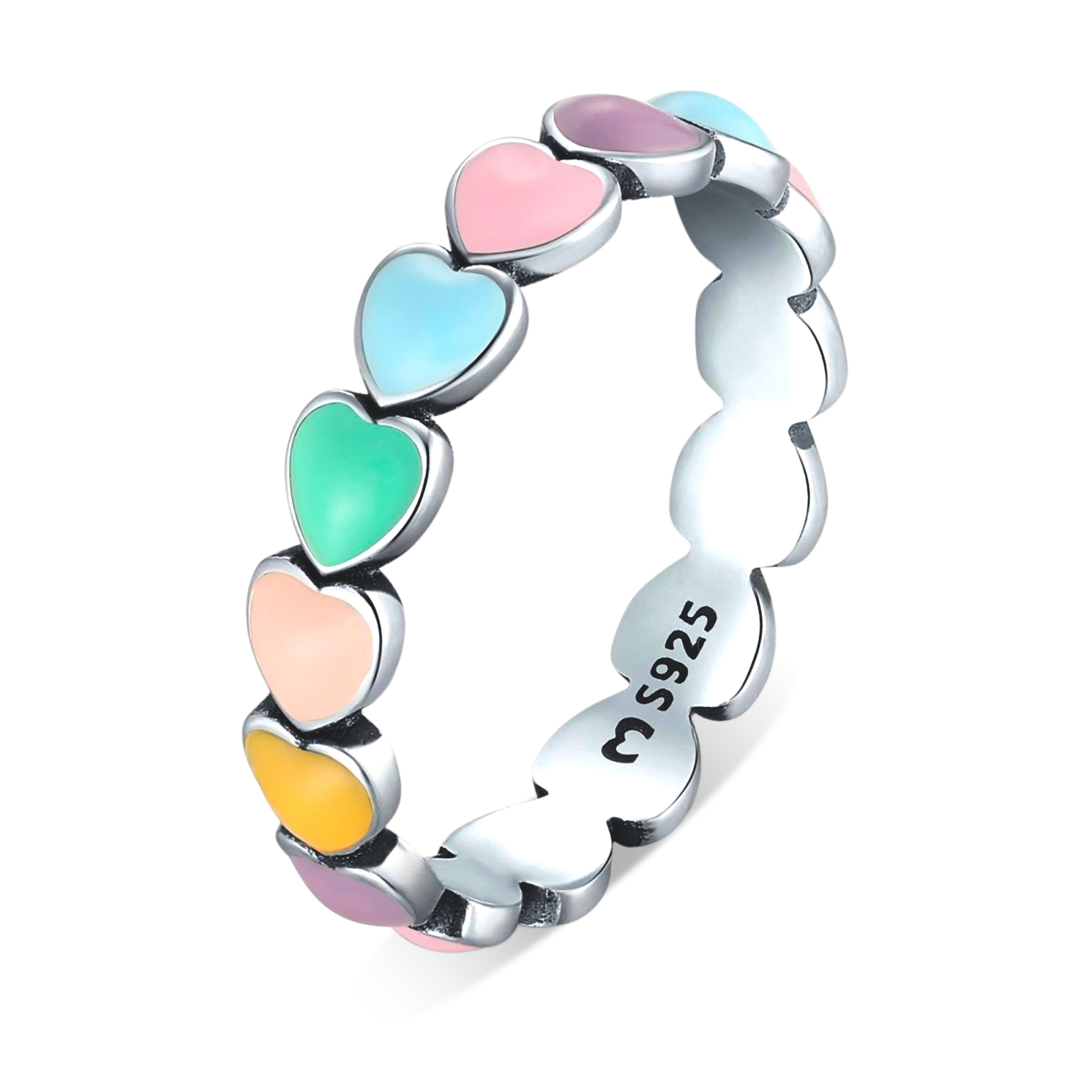 Colourful Hearts Ring