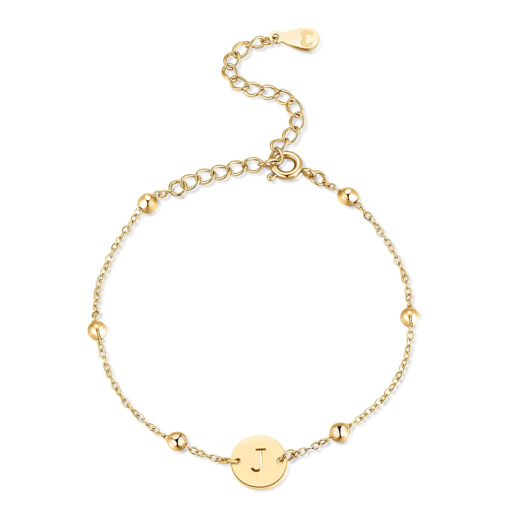 Initial Circle Bracelet