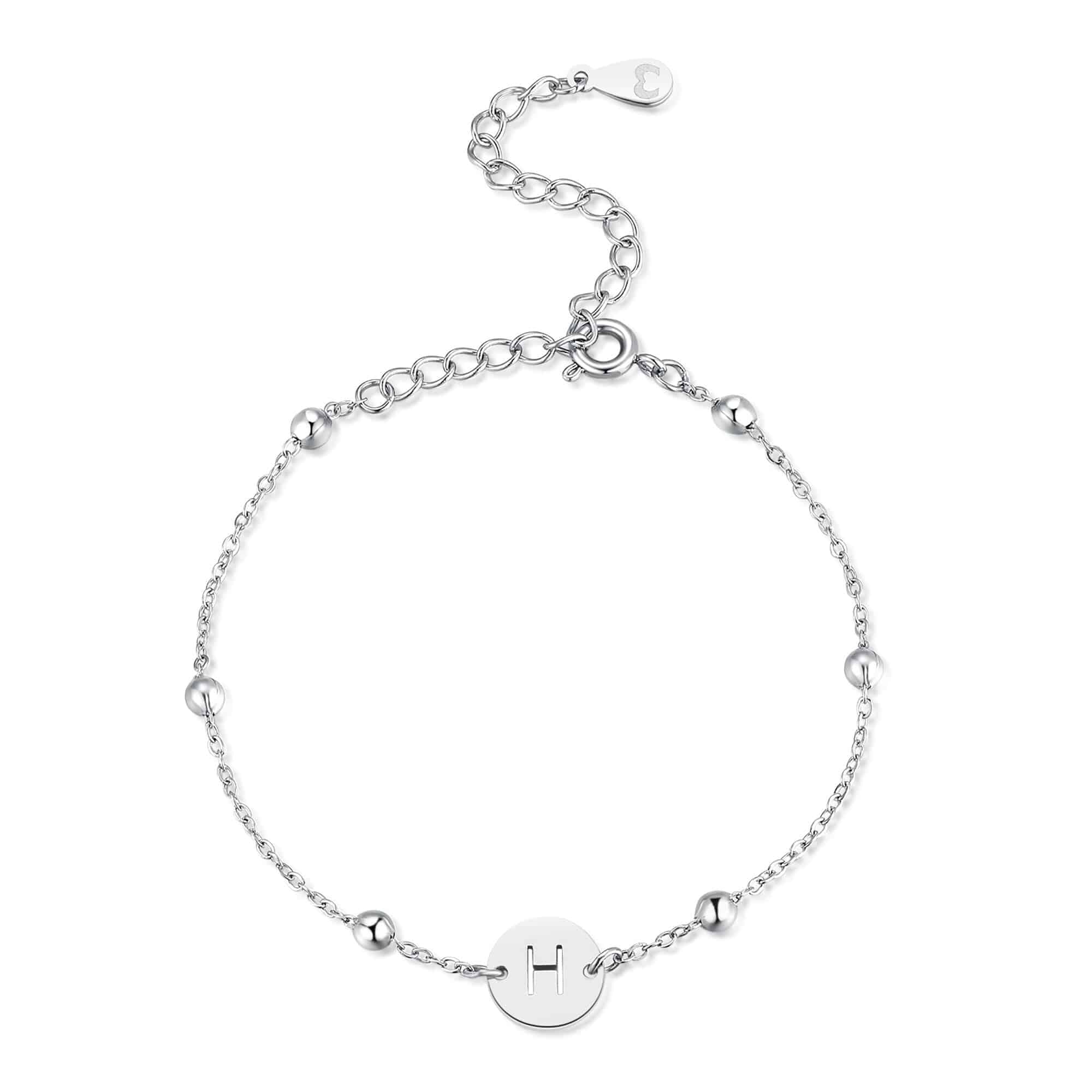 Initial Circle Bracelet
