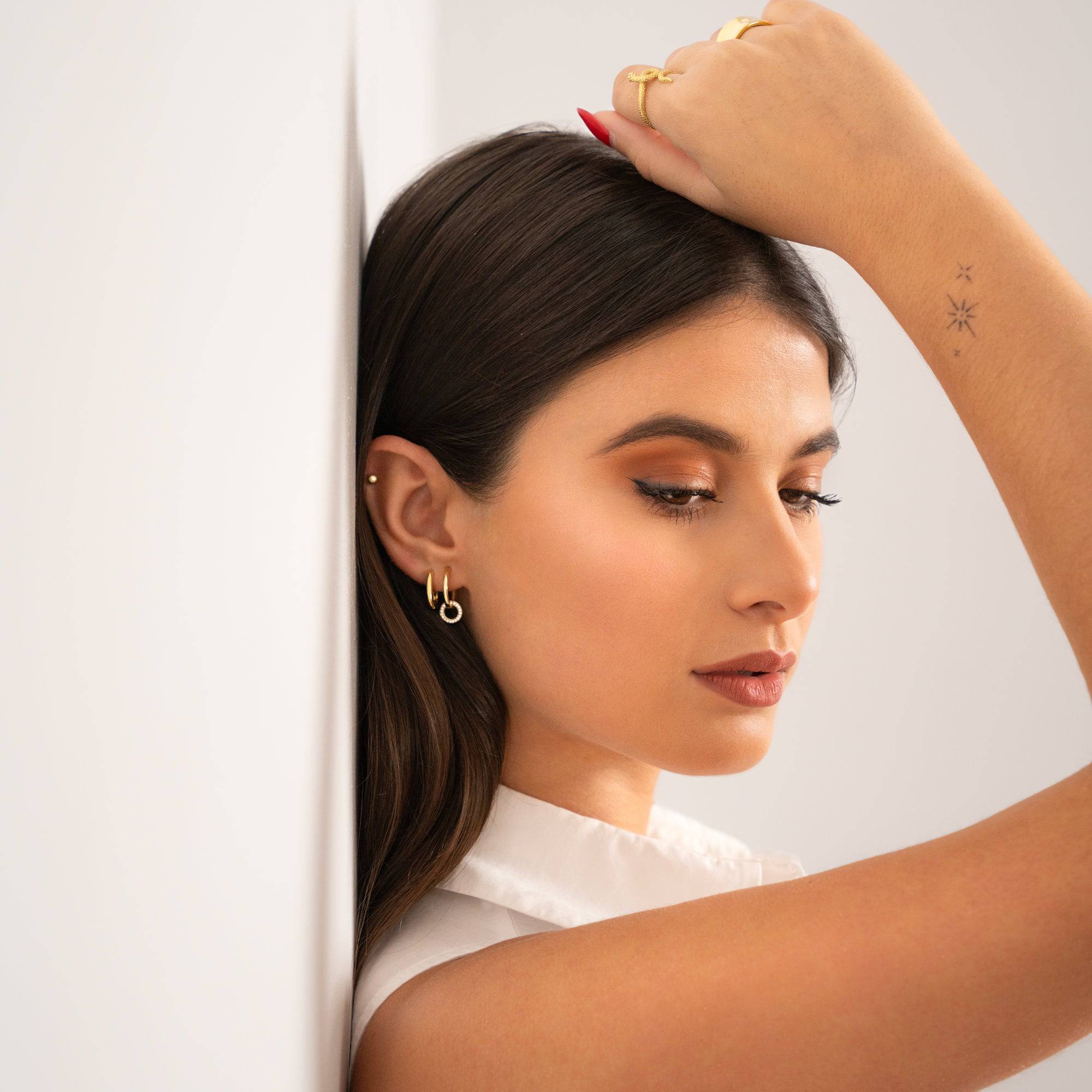 Interlocking Hoop Earrings