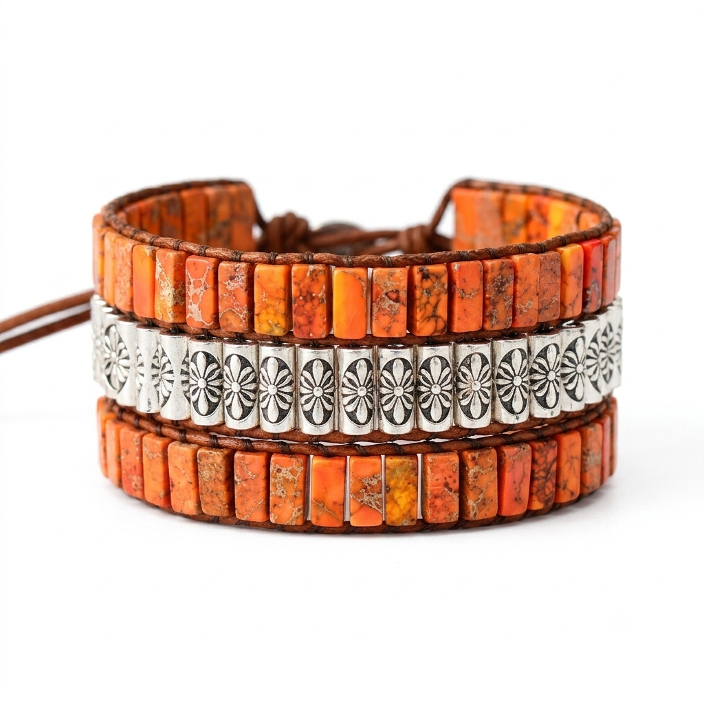 Lotus Boho Wrap Bracelet