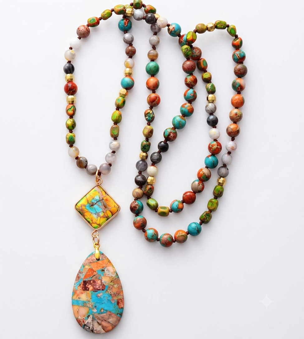 Intense Jasper Spiritual Necklace