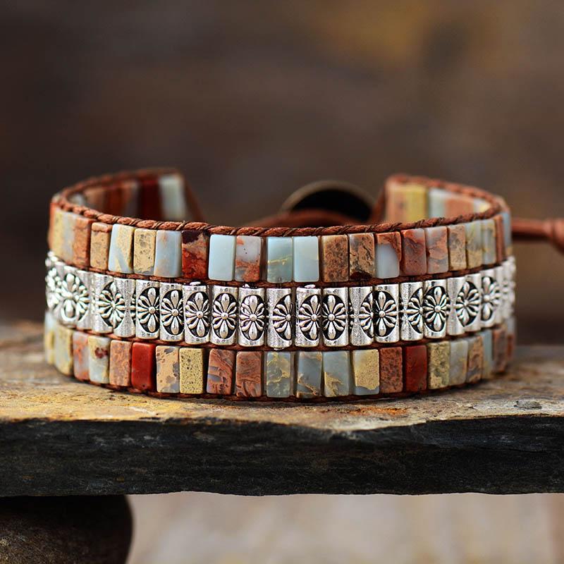 Lotus Boho Wrap Bracelet