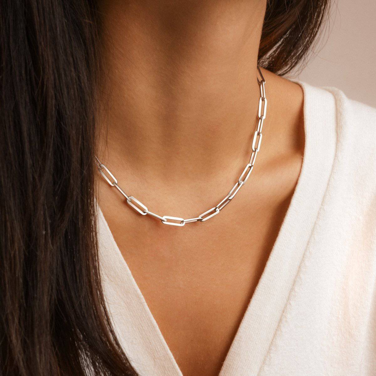 Rectangular Link Necklace